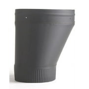 Lindemann 345718 Heat Fab 8 Inch Oval to Round Adapter - 22 Ga. Black