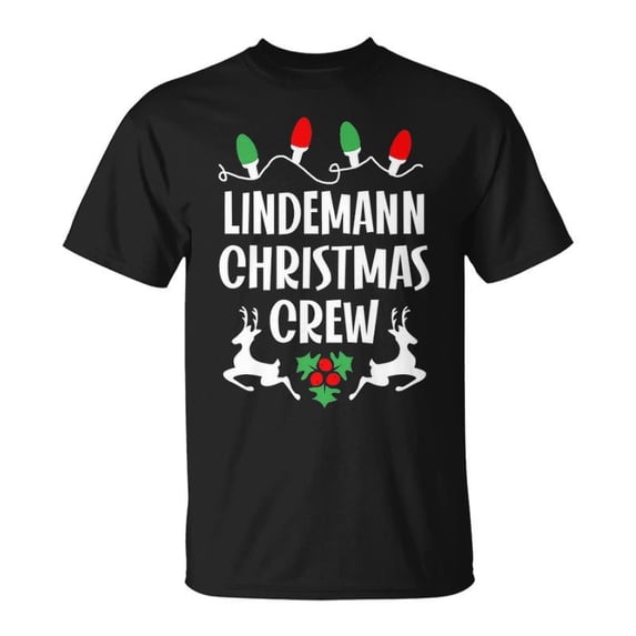 Lindemann Name Christmas Crew Lindemann TShirt