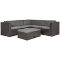 thumbnail image 1 of Linden 6-Seat Coffee Modern Wicker Sectional Set with Storage Ottoman, 1 of 9