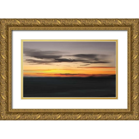 Linden, Sally 14x10 Gold Ornate Wood Framed with Double Matting Museum Art Print Titled - Ocean 10
