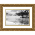 thumbnail image 1 of Linden, Sally 14x11 Gold Ornate Wood Framed with Double Matting Museum Art Print Titled - Fog On The Lake 2, 1 of 4