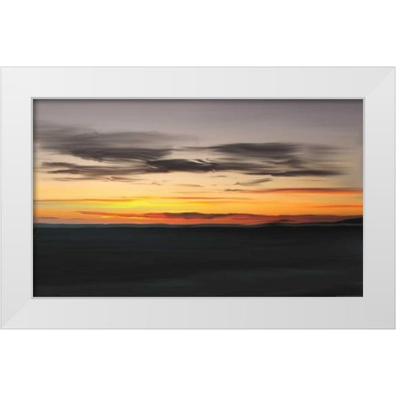 Linden, Sally 32x21 White Modern Wood Framed Museum Art Print Titled - Ocean 10