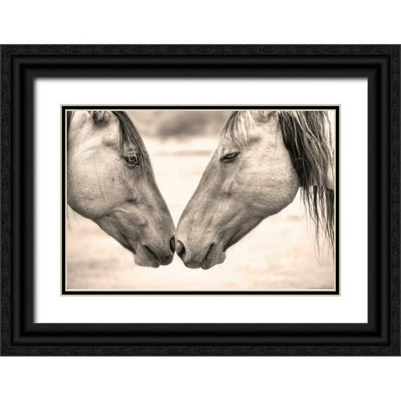Linden, Sally 32x23 Black Ornate Wood Framed with Double Matting Museum Art Print Titled - Best Friends