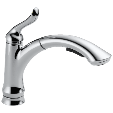 Linden Single Handle Pull-Out Kitchen Faucet in Chrome 4353-DST