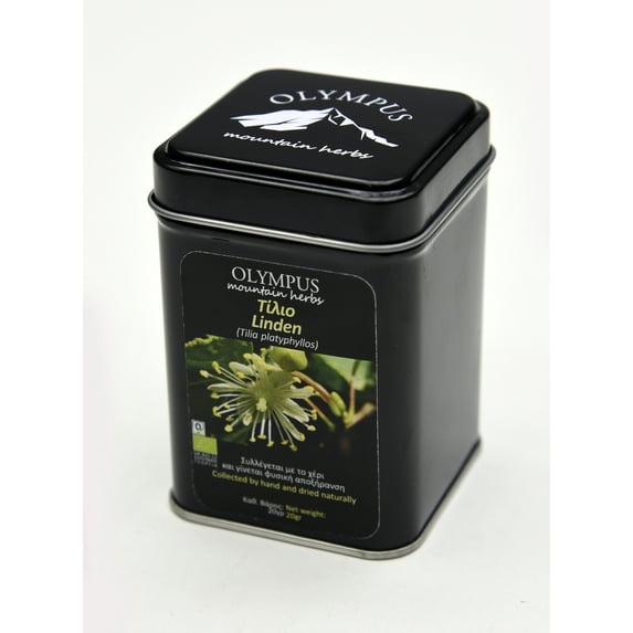 Linden Tea. Organic Greek Loose Leaf Tea. Metal Tin Box 20g / 0.70 oz