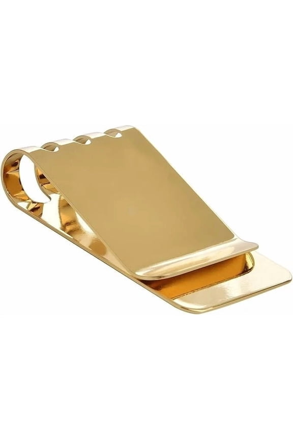 Lindenle Money Clip Spring Steel Cash Clips Large Capacity 18k Gold SHIPS FREE