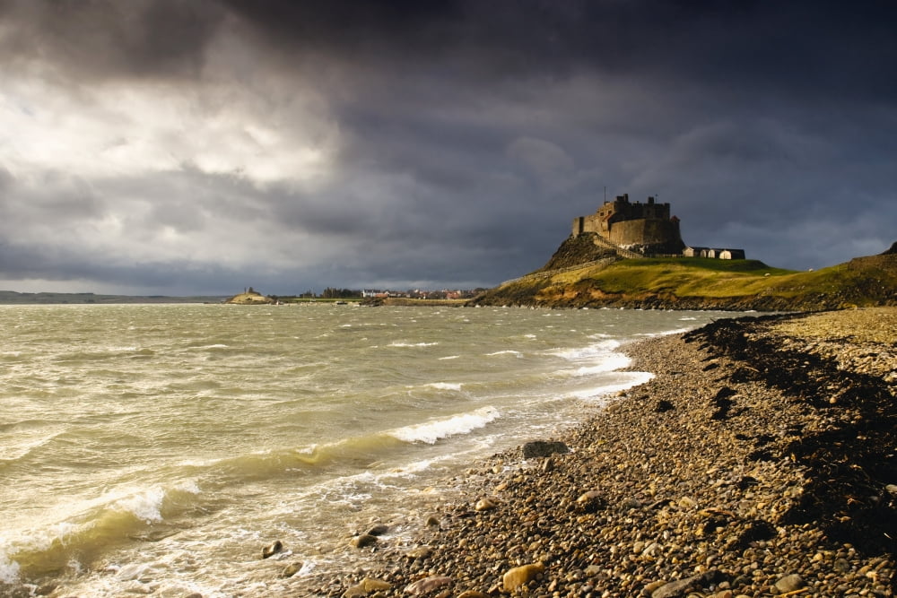 Lindisfarne Castle Holy Island Berwick-Upon-Tweed Northumberland England Canvas Art - John Short Design Pics (17 x 11)