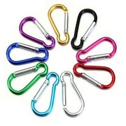 Lindmeyers 10X Multicolor Carabiners, Camping Spring Snap Clip Key Hooks and Keyrings, Aluminum