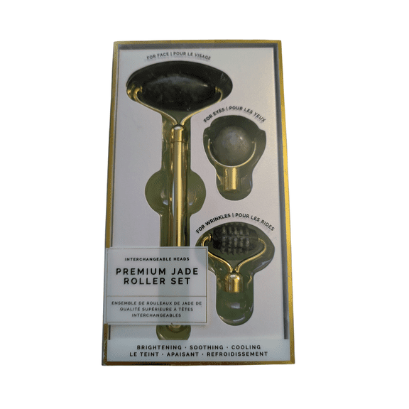 Lindo Rose Quartz Roller Set with Interchangeable Heads