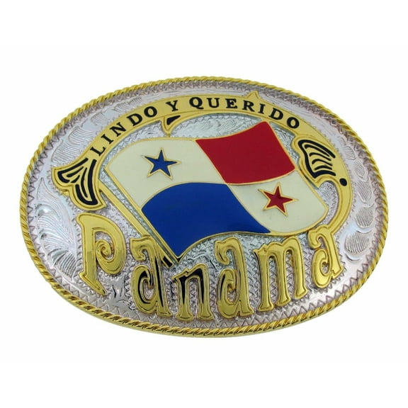 Lindo Y Querido Panama Country Flag Belt Buckle Central Panamanians Nation Big