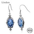 thumbnail image 1 of Lindon Fashion Silver 925 Earrings Jewellery with Sapphire Drop Earrings for Women Wedding Party Gifts S, 1 of 2