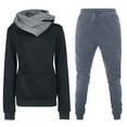 thumbnail image 1 of Lindreshi 2 Piece Sweat Suits for Women Clearance Women's Fashion Fall Winter Outfits Sports Tracksuits Long Sleeve Pullover Hoodies Pants Suit, 1 of 3