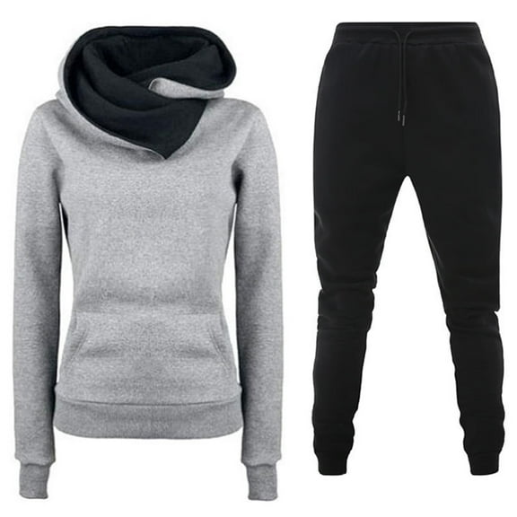 Lindreshi 2 Piece Sweat Suits for Women Clearance Women's Fashion Fall Winter Outfits Sports Tracksuits Long Sleeve Pullover Hoodies Pants Suit