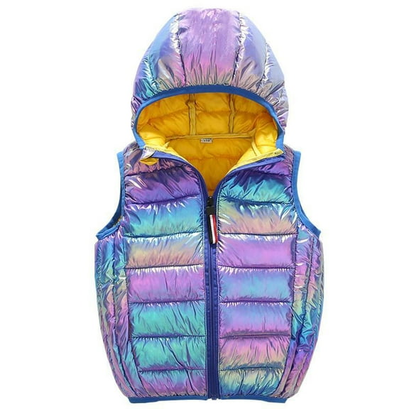 Lindreshi Boys Winter Coat Clearance Children Kids Baby Boys Girls Colorful Keep Warm Sleeveless Hooded Jacket Coat