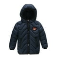 thumbnail image 1 of Lindreshi Boys Winter Coat Clearance Kids Boys Girls Baby Solid Winter Hooded down Coat Jacket Outwear Padded Clothes, 1 of 4