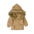 thumbnail image 1 of Lindreshi Boys Winter Coat Clearance Toddler Baby Boy Girl Color Sweater Hooded Knit Faux Collar Tops Warm Coat, 1 of 9