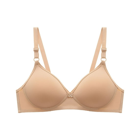 Lindreshi Bras for Women Plus Size No Wire Women's Bra Soild Wire Free Underwear One-Piece Bra Everyday Small Cup Underwear