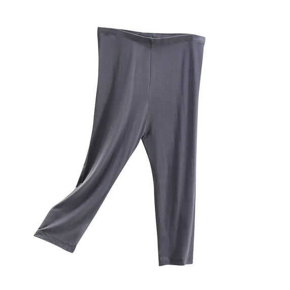 Lindreshi Capri Leggings for Women Clearance Women's Casual Fashion Solid Color Three-quarter Shorts Thin Loose Large Size Home Pants for Sports and Can Be Worn Outside