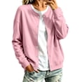thumbnail image 1 of Lindreshi Cardigan Jackets for Womens Button Front Long Sleeve Lightweight Breathable Crew Neck Fashion Open Front Outerwear, 1 of 8