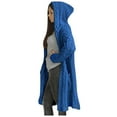 thumbnail image 1 of Lindreshi Cardigan Sweaters for Women Women's Casual Solid Outfits Chunky Knit Open Front Hooded Sweaters Long Sleeve Cardigan Outerwear Coats with Pocket, 1 of 6