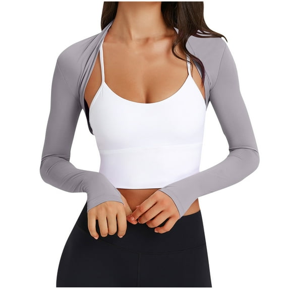 Lindreshi Cardigan Sweaters for Women Women Sports Long Sleeve Yoga Dance Shawl Fitness Solid Color Cardigan