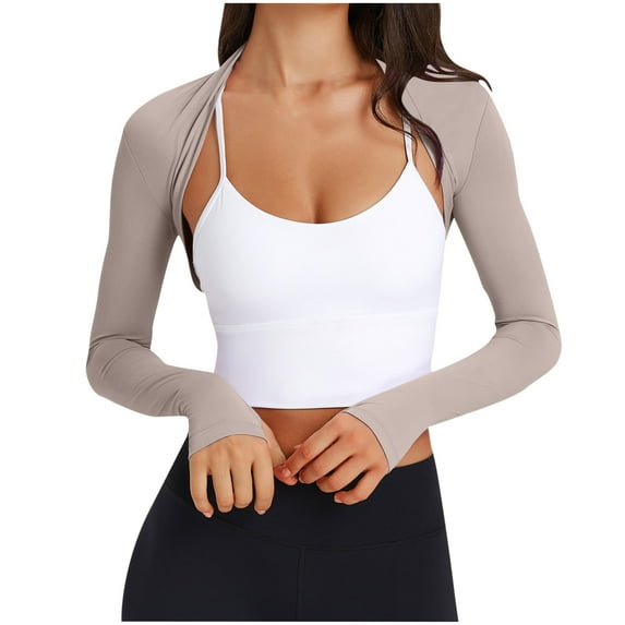 Lindreshi Cardigan Sweaters for Women Women Sports Long Sleeve Yoga Dance Shawl Fitness Solid Color Cardigan