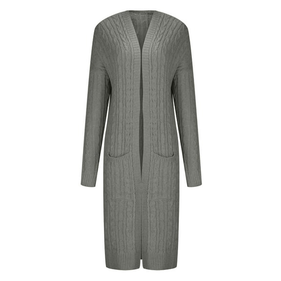 Lindreshi Cardigan Sweaters for Women Women's Fashion Casual Solid Color Knitted Sweater Cardigan Pocket Top Blouse