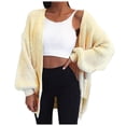 thumbnail image 1 of Lindreshi Cardigan Sweaters for Women Women's Hooded Cardigan Thick Knit Sweater Jacket Big Coat, 1 of 5