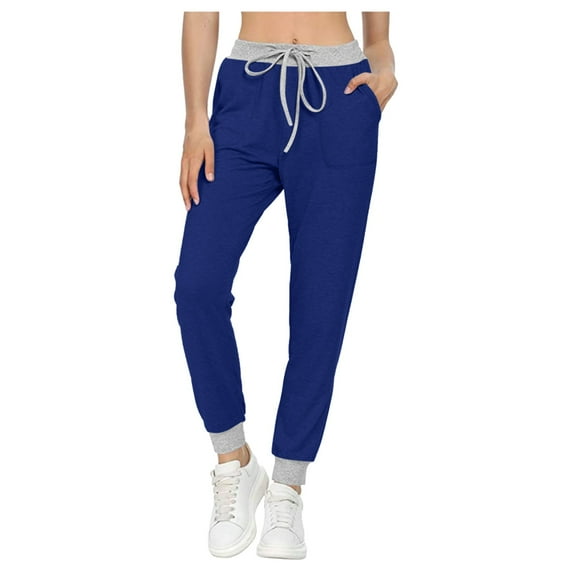 Lindreshi Cargo Pants Women Clearance Women's Casual Jogging Pants with Drawstring Pockets Soft Trousers Sport Pants