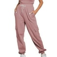 thumbnail image 1 of Lindreshi Cargo Pants Women Clearance Womens Jogging Pants Casual Sweatpants with Pocket Elastic Waist Lounge Pants for Workout Running, 1 of 8