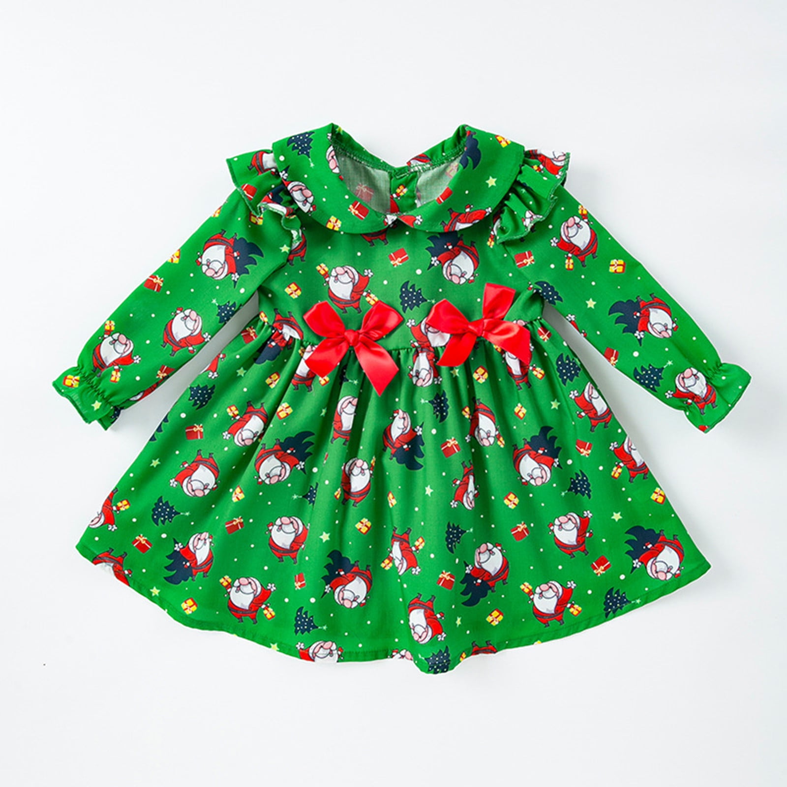 Lindreshi Christmas Dresses for Baby Girl Santa Claus Costume, Girl