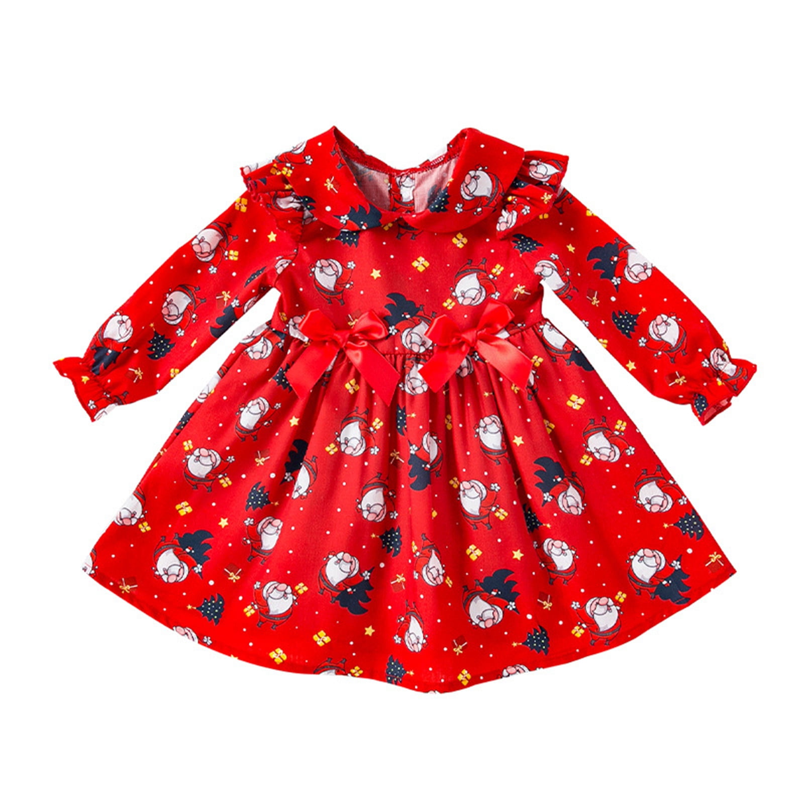 Lindreshi Christmas Dresses for Baby Girl Santa Claus Costume, Girl