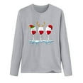 thumbnail image 1 of Lindreshi Christmas Shirts for Women Women Christmas Casual Long Sleeve Wine Sweatshirt Pullover Blouse, 1 of 5