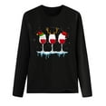 thumbnail image 1 of Lindreshi Christmas Shirts for Women Women Christmas Casual Long Sleeve Wine Sweatshirt Pullover Blouse, 1 of 5