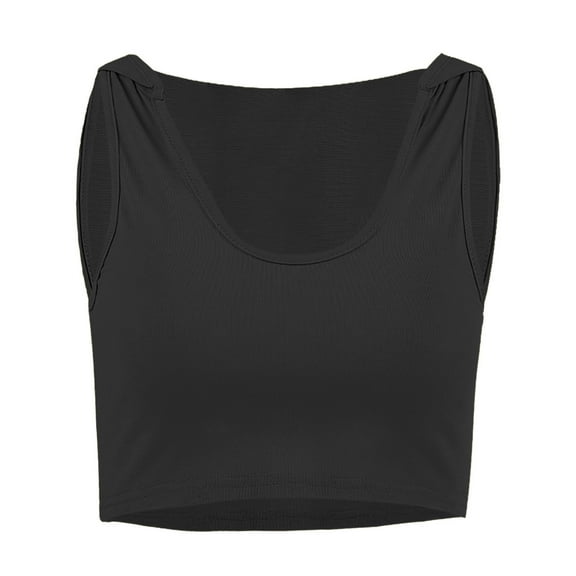 Lindreshi Crop Tops for Women Women's Casual Low Collar Hooded Sleeveless Garment Pullover Tops Blouse