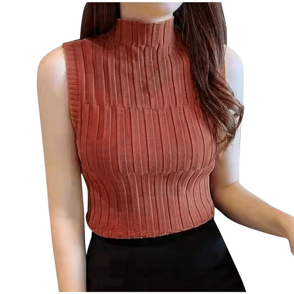 Lindreshi Cropped Tank Tops for women's Tank Tops Summer Trendy Casual Sleeveless Blouse Solid T Women Blouse