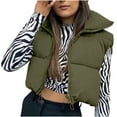 thumbnail image 1 of Lindreshi Cropped Tank Tops for women's Winter Crop Vest Lightweight Sleeveless Warm Outerwear Vest Padded Gilet Tops Coat, 1 of 4