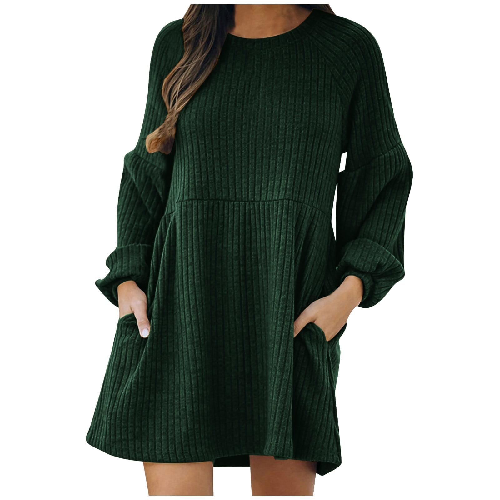 knee length dresses for ladies Suzhoufashion Dark Green Long Sleeves Homecoming Dresses V-Neck Short Tight Cocktail Dresses main image 1