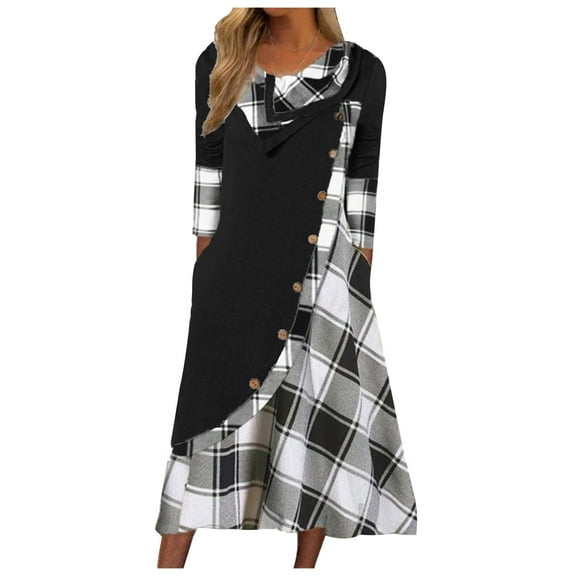 Lindreshi Fall Dresses for Women Homecoming Dresses Fall and Winter New Floral Dress Slim Temperament Lantern Sleeve Tie Cake Dress