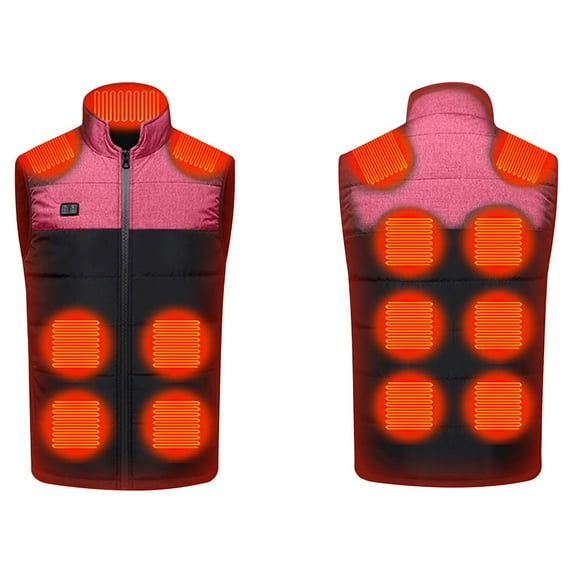 Lindreshi Fall Jackets for Women Quilted Outdoor Warm Clothing Heated for Riding Skiing Fishing Charging Via Heated Coat with Pocket