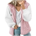 thumbnail image 1 of Lindreshi Fall Jackets for Women Quilted Women's Fall and Winter Solid Plush Hooded Zipper Pocket Coat, 1 of 5