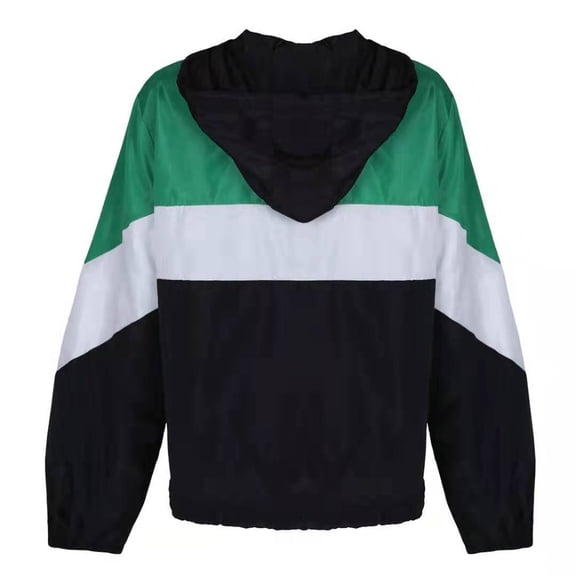 Lindreshi Fall Jackets for Women Quilted Womens Long-Sleeved Hooded Zipper Contrast Color Windbreaker Coat