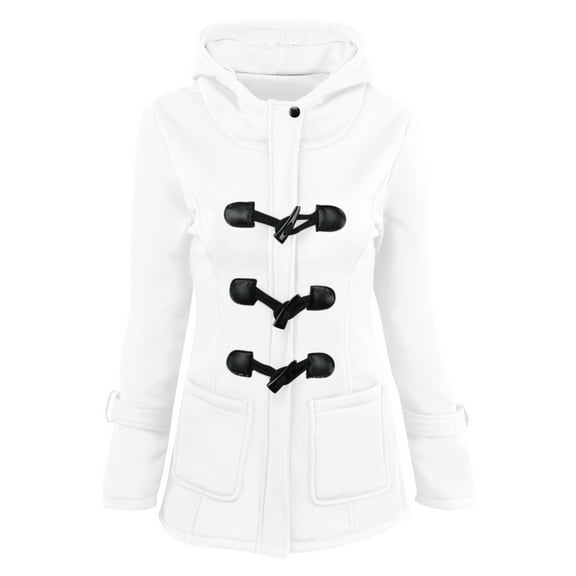 Lindreshi Hooded Jackets for Women Warm Winter Long Sleeve Lightweight Cardigan Padded Hooded Coat Jacket Overcoat With Pockets