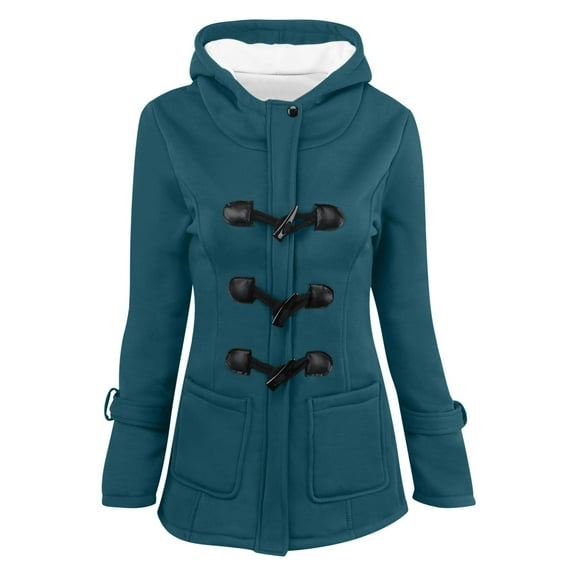 Lindreshi Hooded Jackets for Women Warm Winter Long Sleeve Lightweight Cardigan Padded Hooded Coat Jacket Overcoat With Pockets