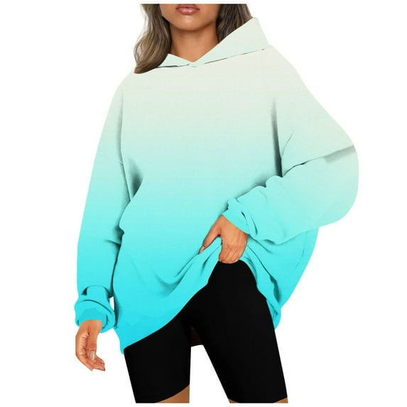 Lindreshi Hoodies for Women Women and Winter Long Sleeved Printed Hooded Sweater Jacket