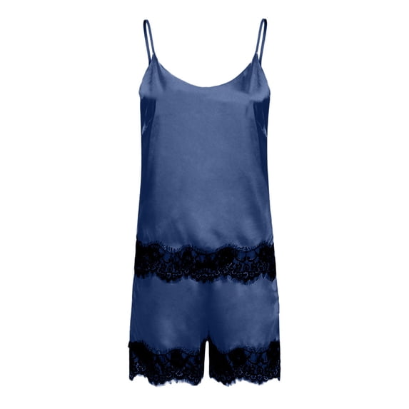 Lindreshi Lingerie Sets for Women 2pc Set Women's Sexy Lace Lingerie Sleepwear Satin Silk Nightwear Pajamas