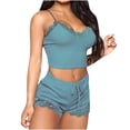 thumbnail image 1 of Lindreshi Lingerie Sets for Women Women Lingerie Fashion Solid Pajamas Sleeveless Lace Cami Shorts Pajama Set, 1 of 5