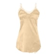 thumbnail image 1 of Lindreshi Lingerie for Women Women Satin Lace Pajamas With Thong Lingerie Chest Pad Nightdress Set S-3XL, 1 of 8