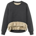 thumbnail image 1 of Lindreshi Long Sleeve Shirts for Women Clearance Women's Fashion Solid Loose T-Shirt Long Sleeves Blouse Round Neck Casual Tops, 1 of 2