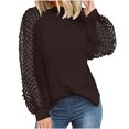 thumbnail image 1 of Lindreshi Long Sleeve Shirts for Women Fashion Woman Hollow Out Long Sleeve T Shirt Solid Blouse Tops, 1 of 6
